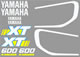Yamaha XT600 1990 Decal Set